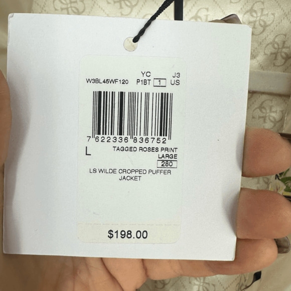 Guess x Brandalised Graphite by Banksy Print  Convertible Puffer Jacket Vest L - Picture 4 of 16